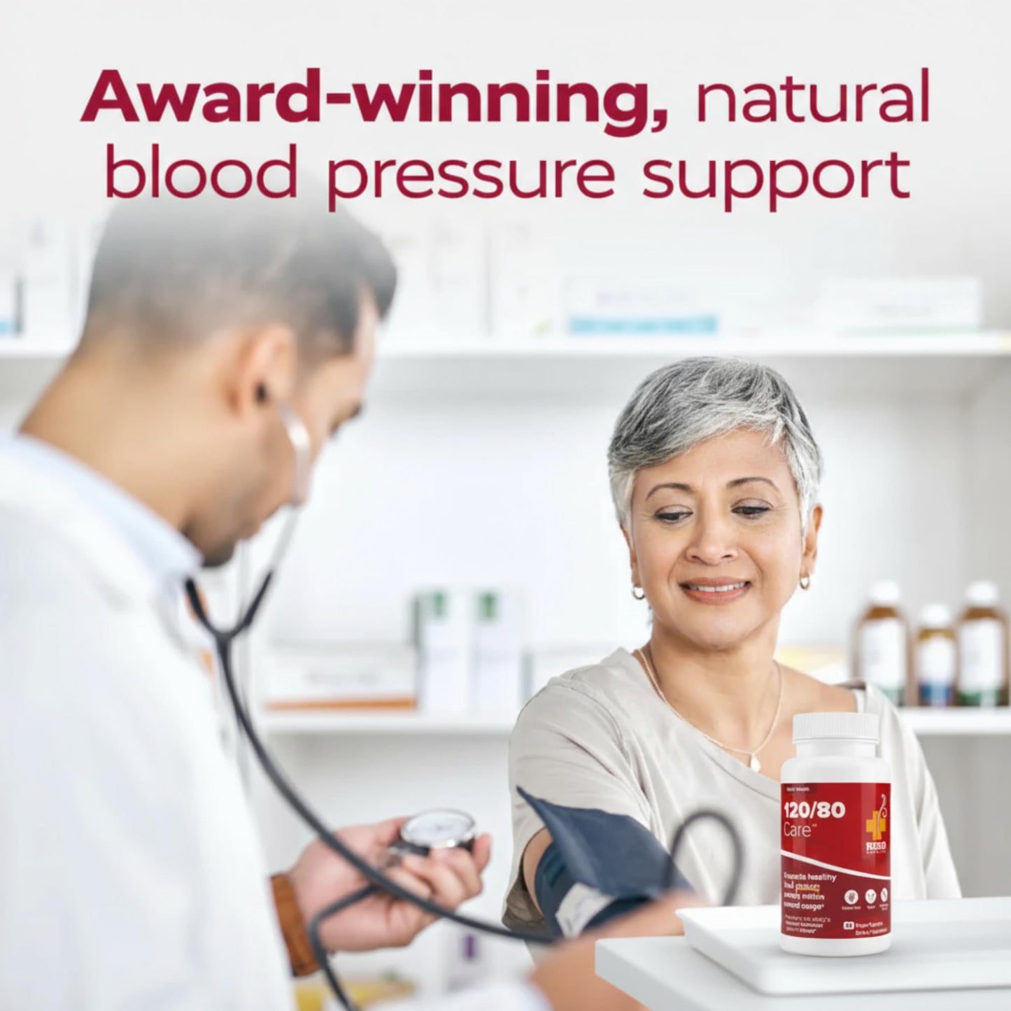 Redd Remedies 120/80 Care, Heart Health and Natural Blood Pressure Support Capsule, 60