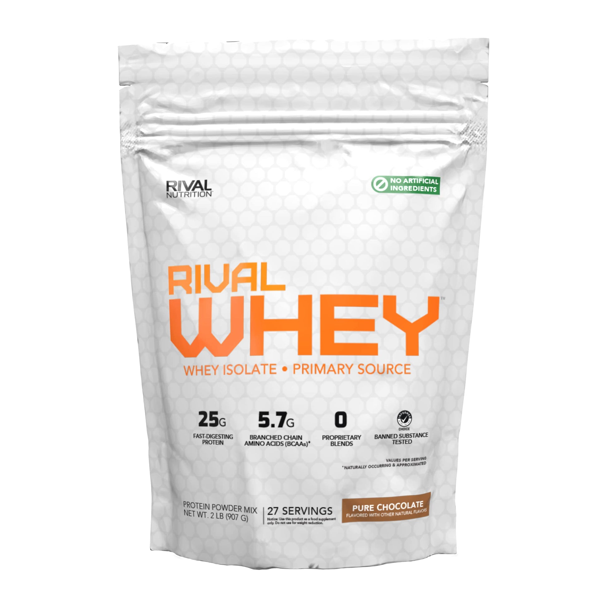 Rival Nutrition Whey Protein Powder - Pure Chocolate 32 Servings