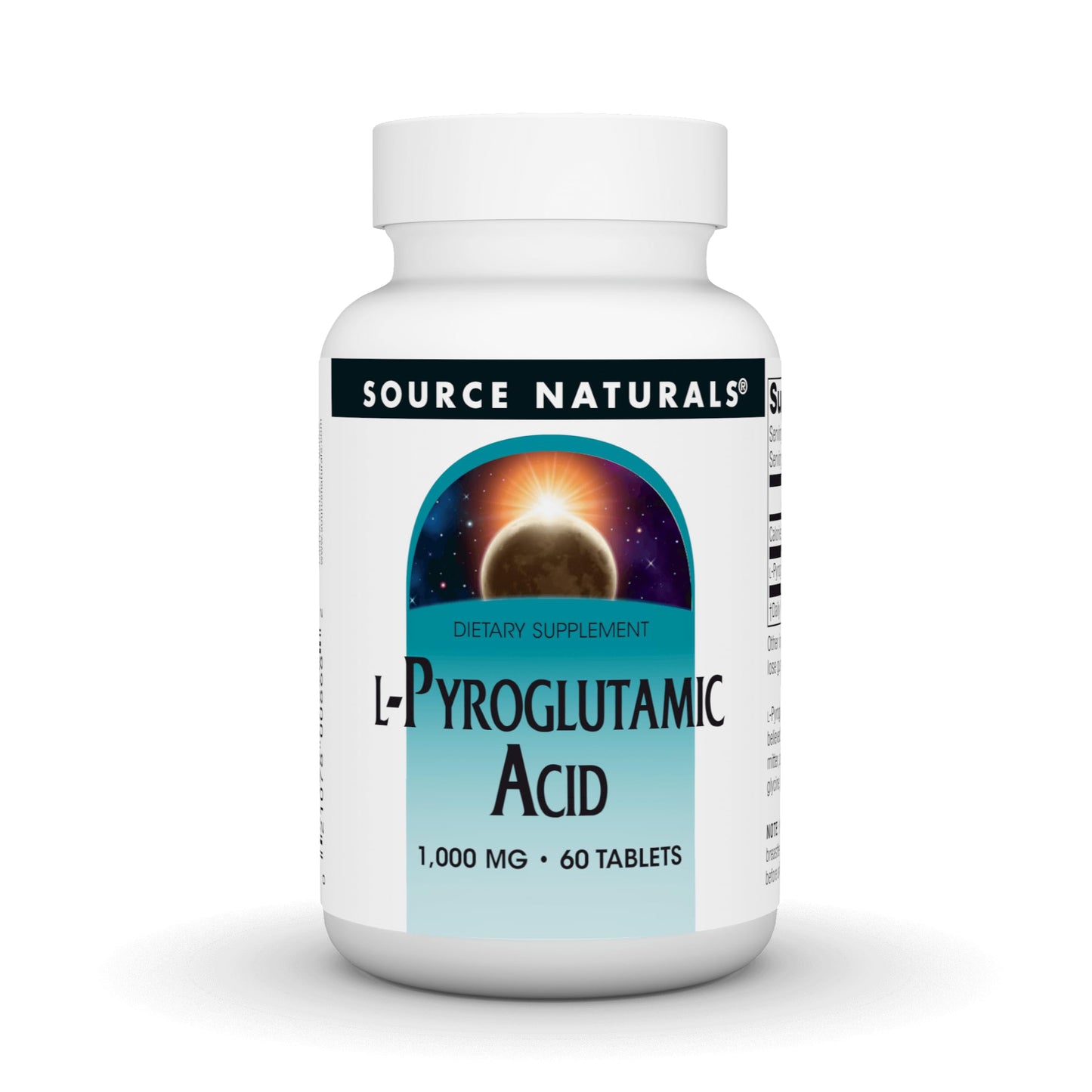 Source Naturals L-Pyroglutamic Acid 1000 mg Tablets, 60 Count