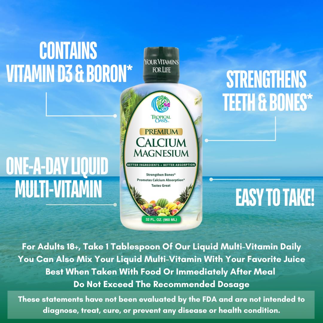 Tropical Oasis Calcium Magnesium Citrate Capsule, 32 Capsules