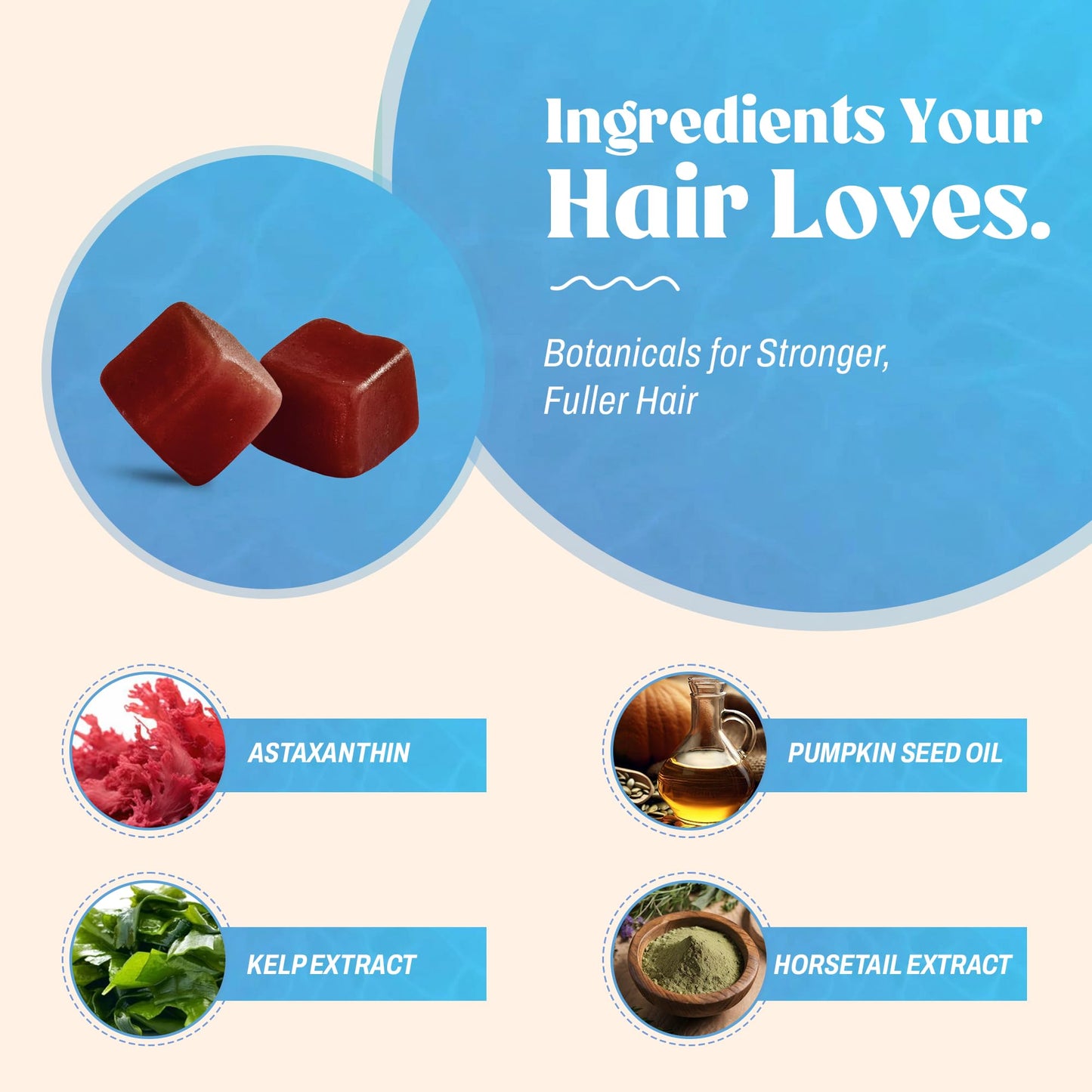 Akasha Superfoods Grow Hair & Beauty Gummies, 60 Count