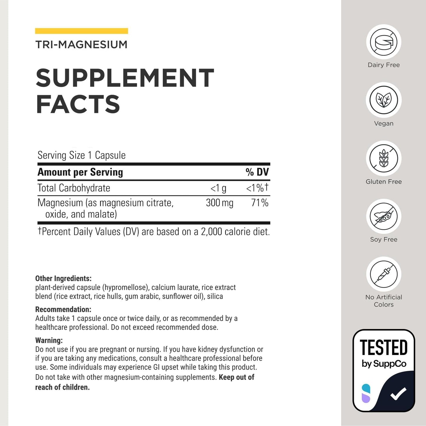 Integrative Therapeutics Tri-Magnesium Capsules, 90 Capsules