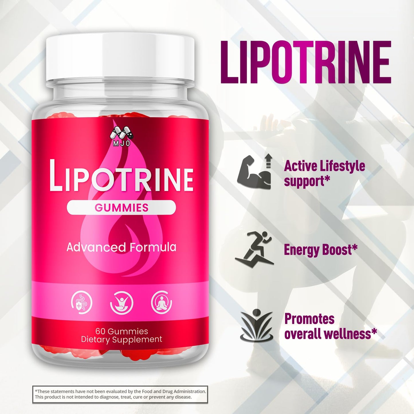 MJO Lipotrine Gummies Gummy, 60 Count