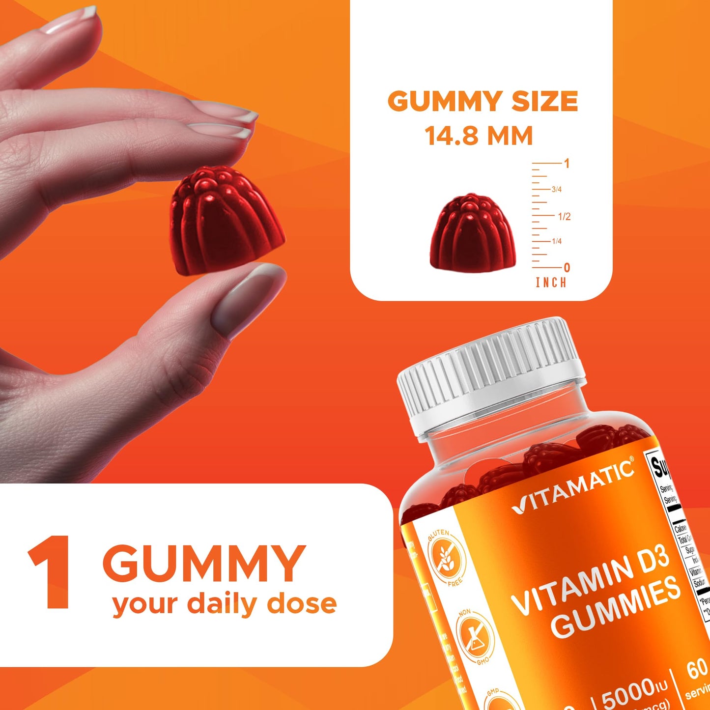 Vitamatic Vitamin D3 Gummies 120 Gummies