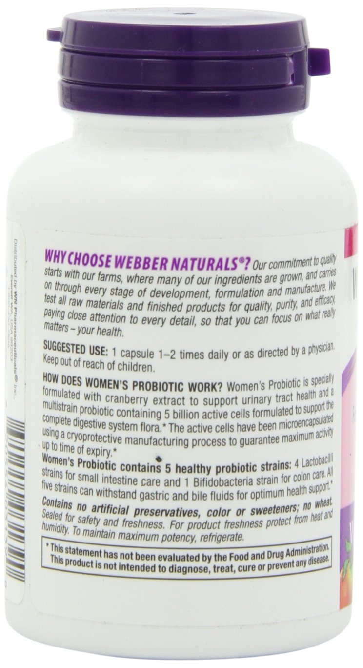 Webber Naturals Women’s Probiotic Capsule, 45 Count