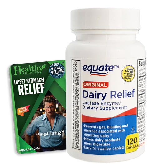 Healthy Surplus Dairy Relief Lactase Enzyme Tablet, 120 Count