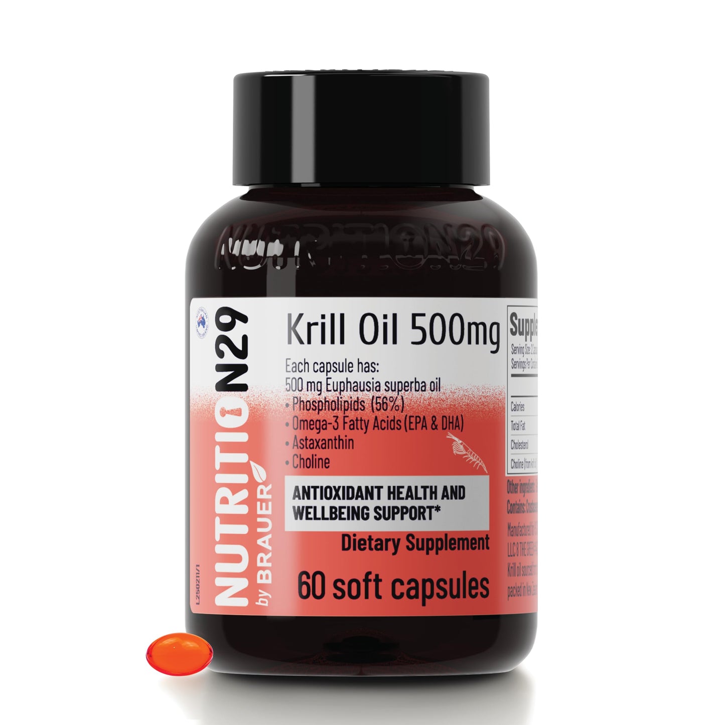 NUTRITION29 Antarctic Krill Oil 500mg Softgels, 60 Count