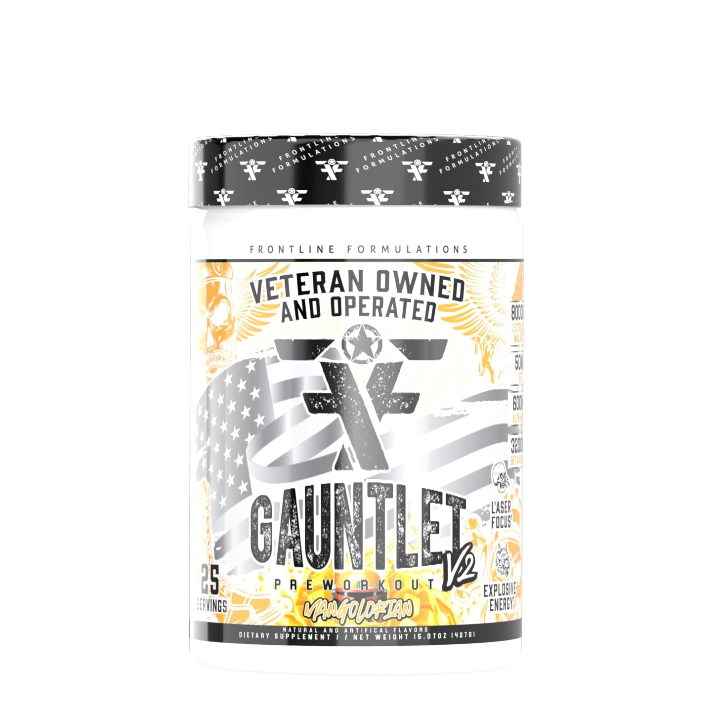 FRONTLINE FORMULATIONS Gauntlet Pre-Workout Powder, 25 Servings