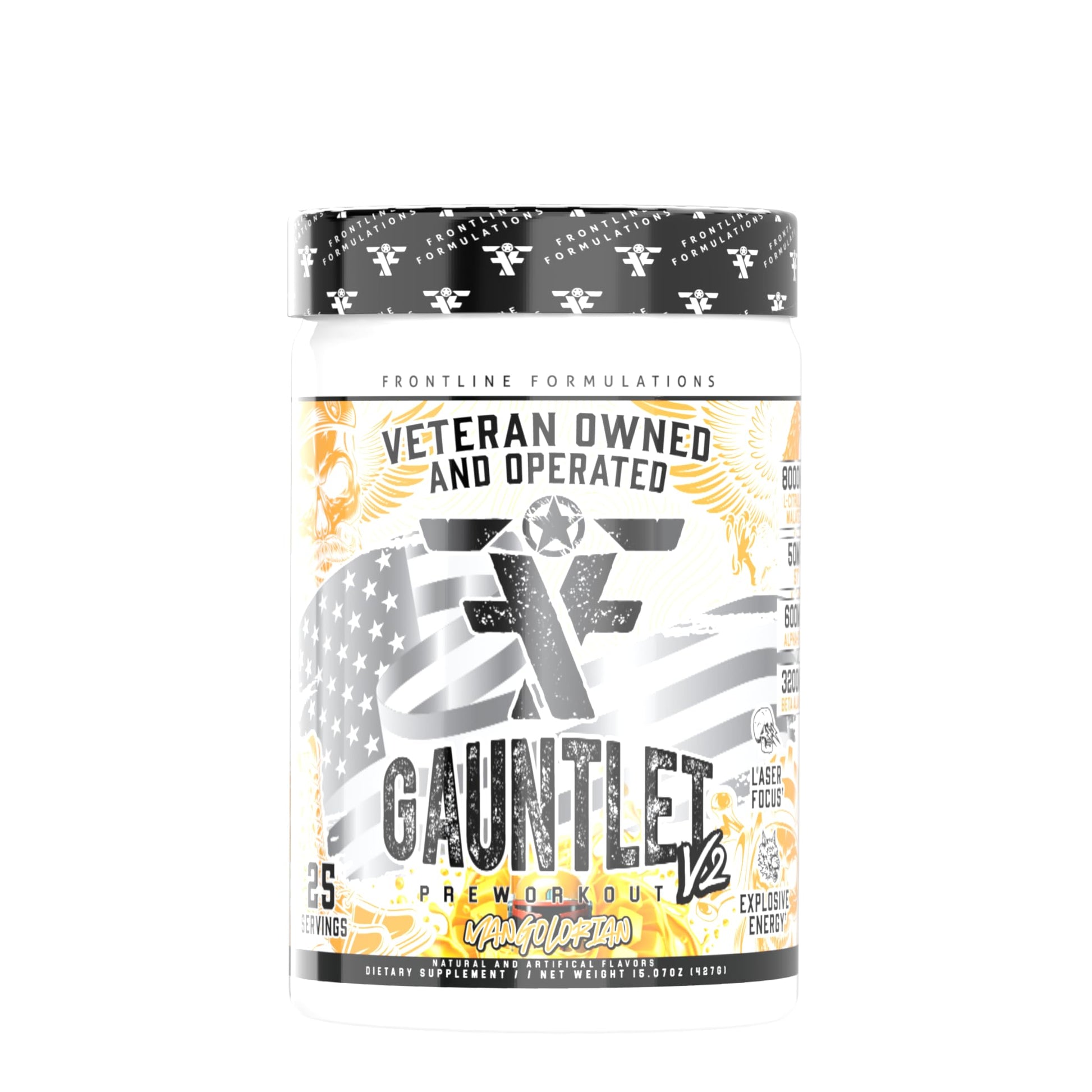 FRONTLINE FORMULATIONS Gauntlet Pre-Workout Powder, 25 Servings