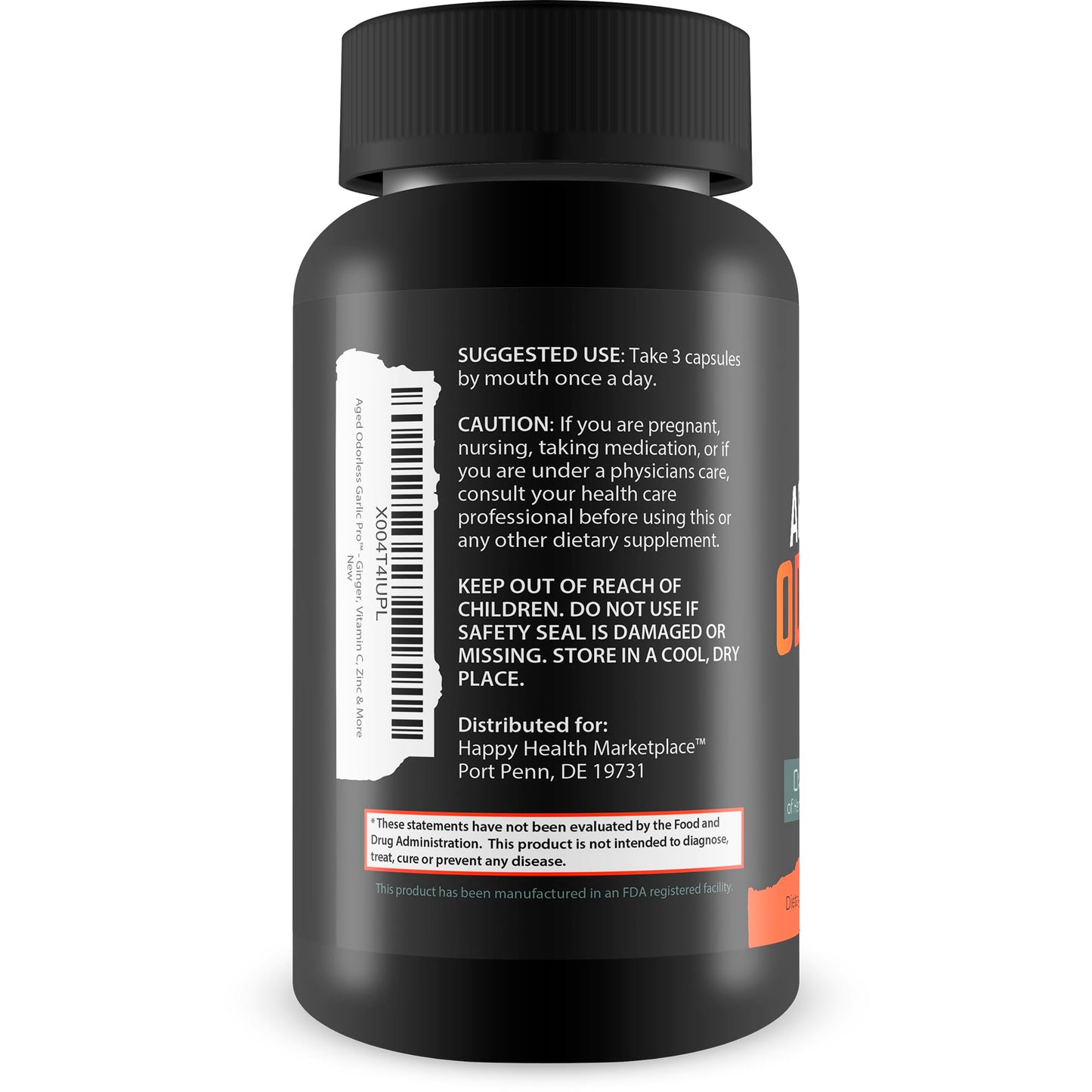 Happy Health Marketplace Aged Odorless Garlic Pro Capsules, 90 Count