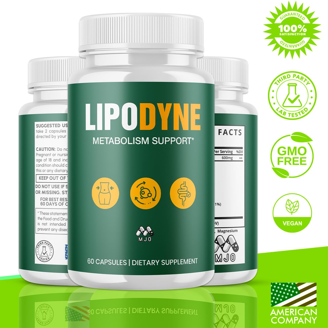 MJO LipoDyne Capsules, 180 Capsules