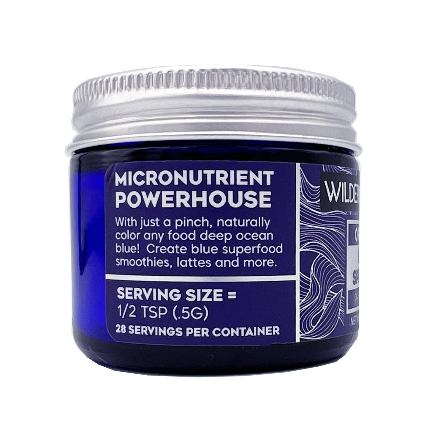 Wilderness Poets Organic Blue Spirulina Powder (100% Phycocyanin) 0.5 oz