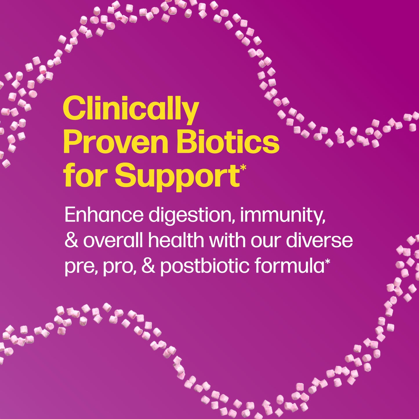 Culturelle Complete 3-in-1 Biotics Mini-Chews Daily Probiotic for Digestive Health with Prebiotics and Postbiotics for Gut Balance, Mixed Berry Flavor Chewable 28 Count