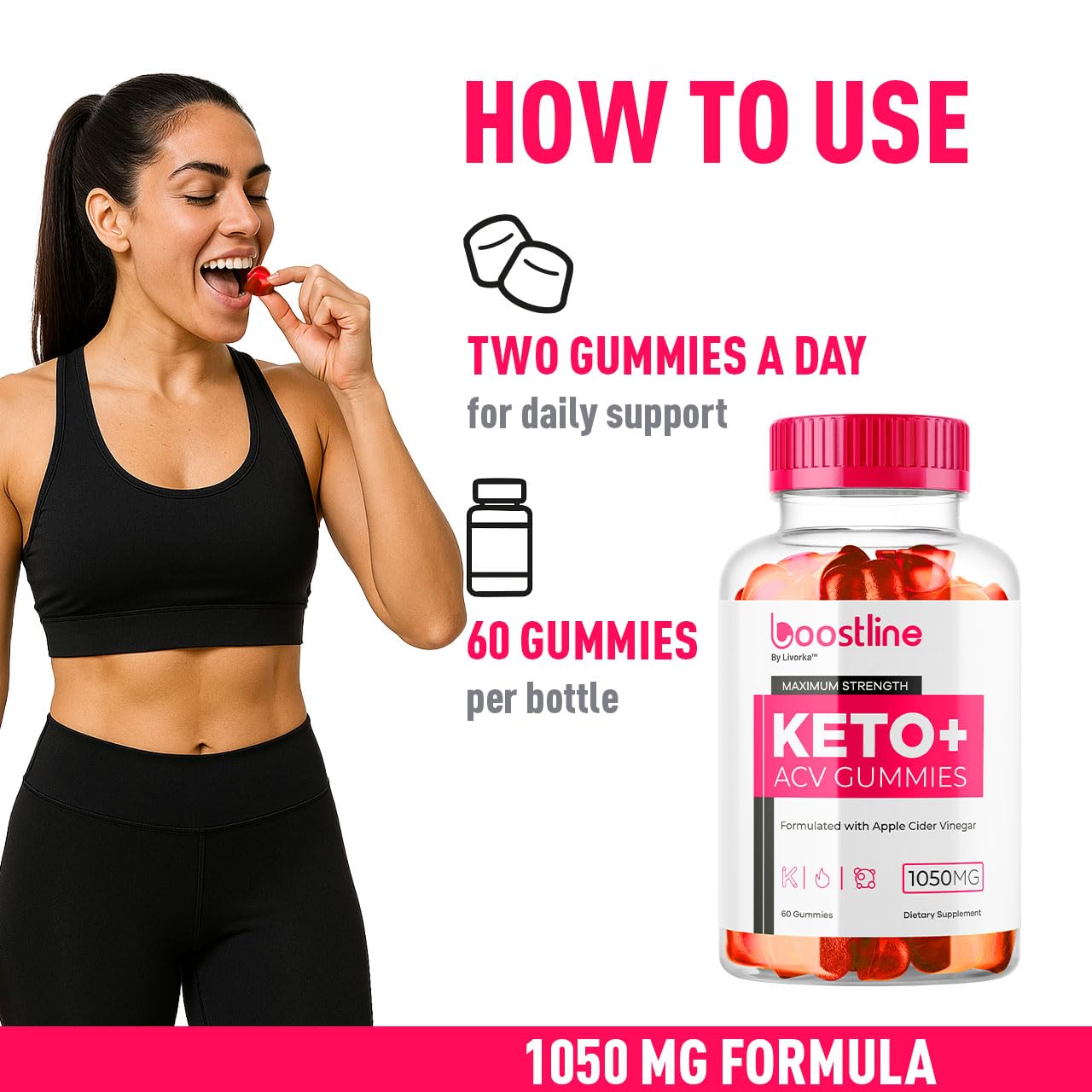 LIVORKA Boostline Keto ACV Gummies, 60 Count
