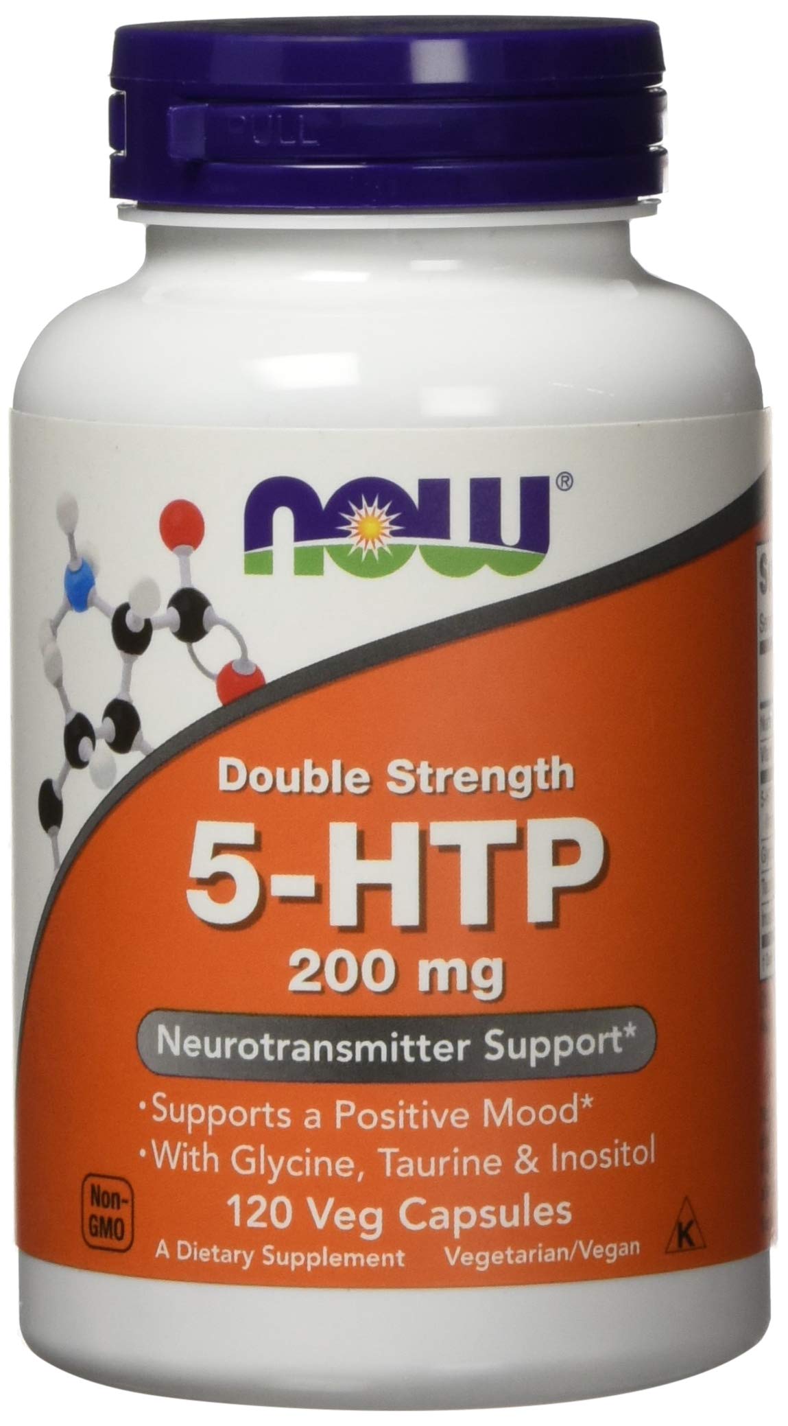 NOW Foods 5-HTP 200 mg Capsule, 120 Veg Capsules