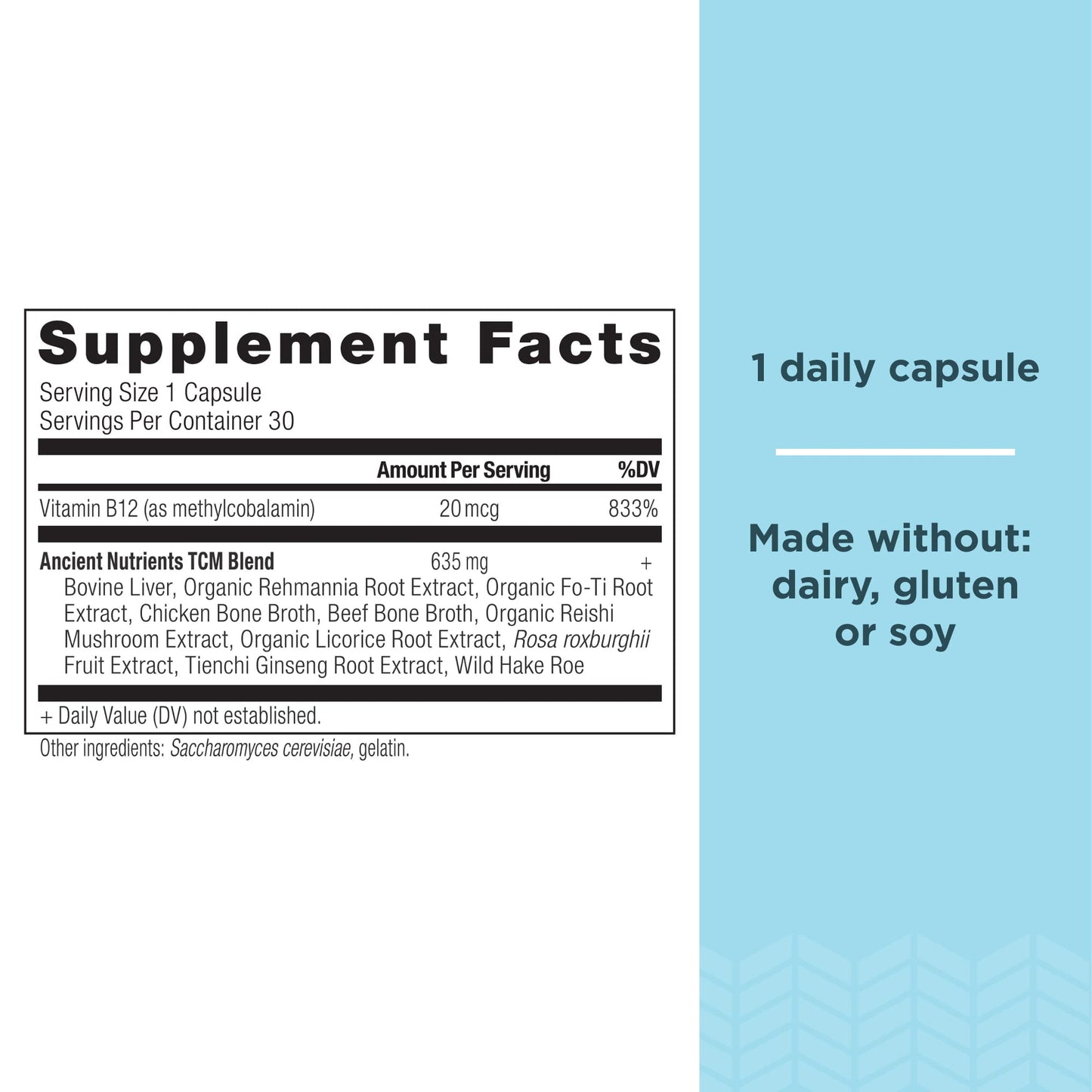 Ancient Nutrition Vitamin B12 Supplement Capsule, 30 Capsules
