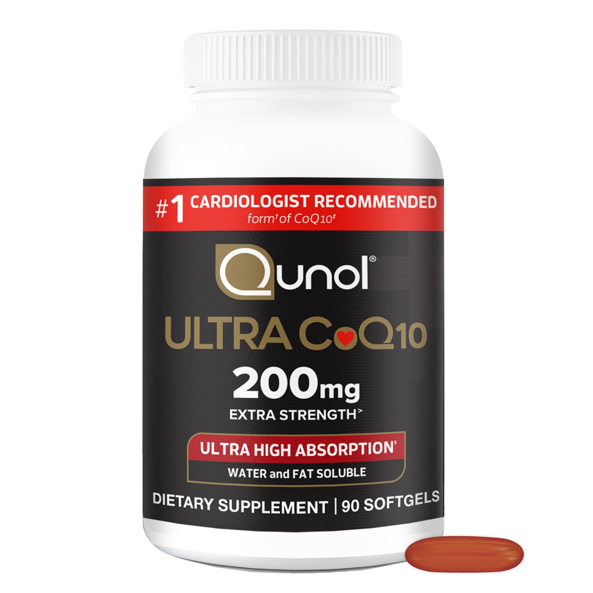 Qunol CoQ10 200mg Softgels, 90 Count