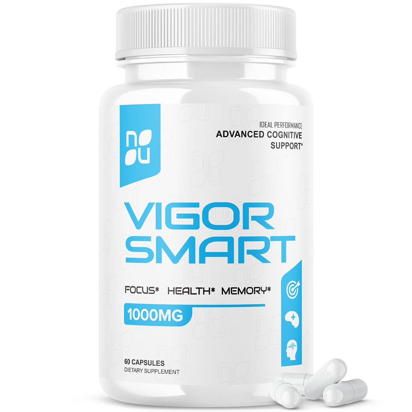 IDEAL PERFORMANCE Vigor Smart Brain Booster Pills Advanced Cognitive Focus Support 1000mg 60 Capsules