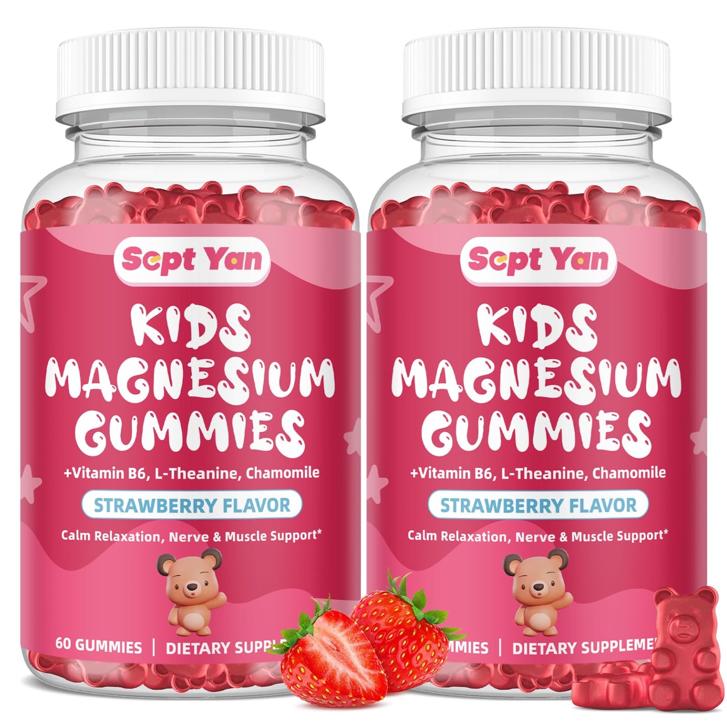 SEPT YAN Magnesium Gummies for Kids Gummy 120 Count