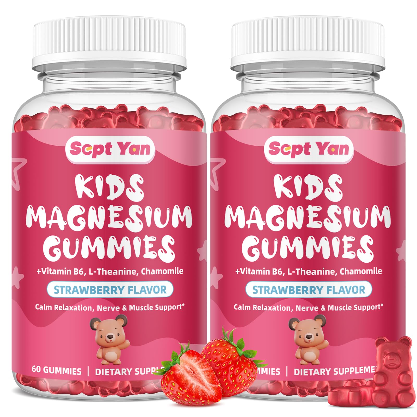 SEPT YAN Magnesium Gummies for Kids Gummy 120 Count