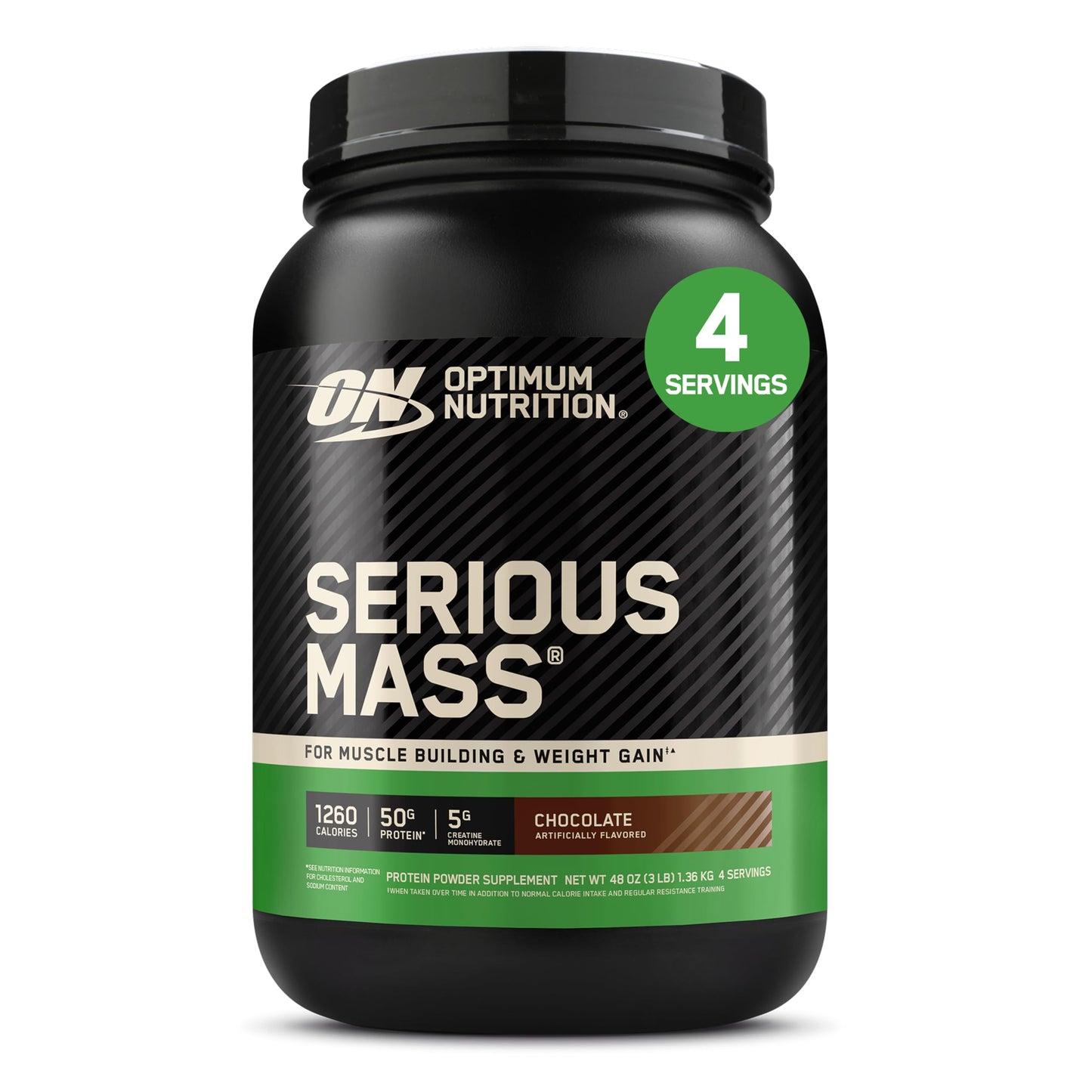 Optimum Nutrition Serious Mass Weight Gainer Protein Powder, 48