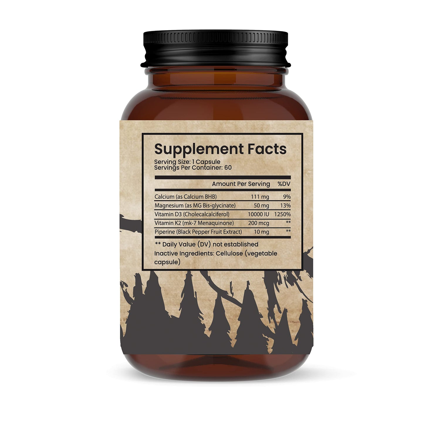 Teton Naturals K2D3 10000IU Capsules 60 Count