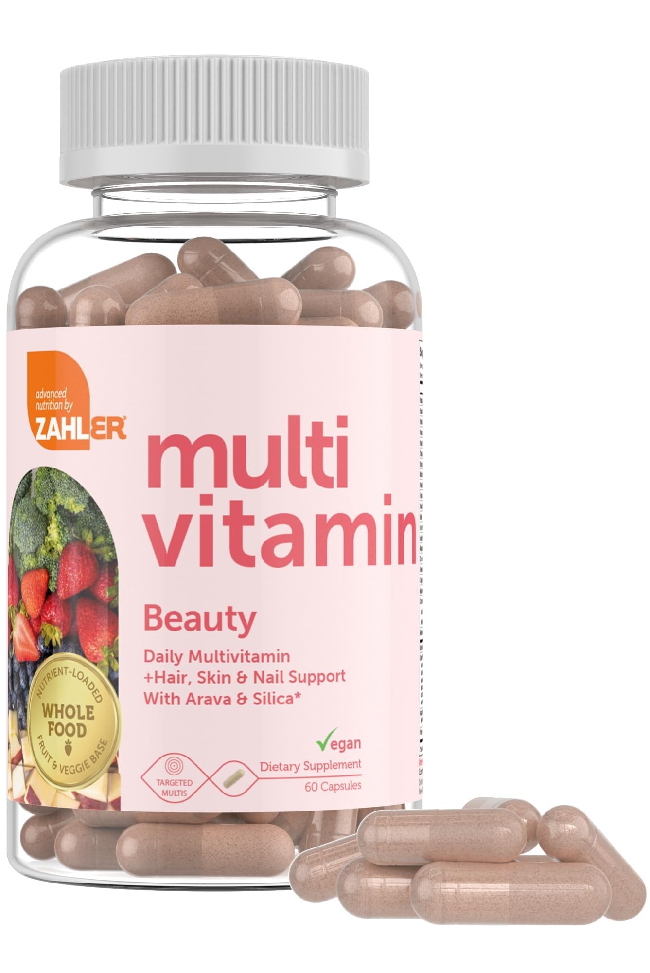 Zahler Multivitamin Beauty + Skin Hair and Nails Support, 60 Capsules