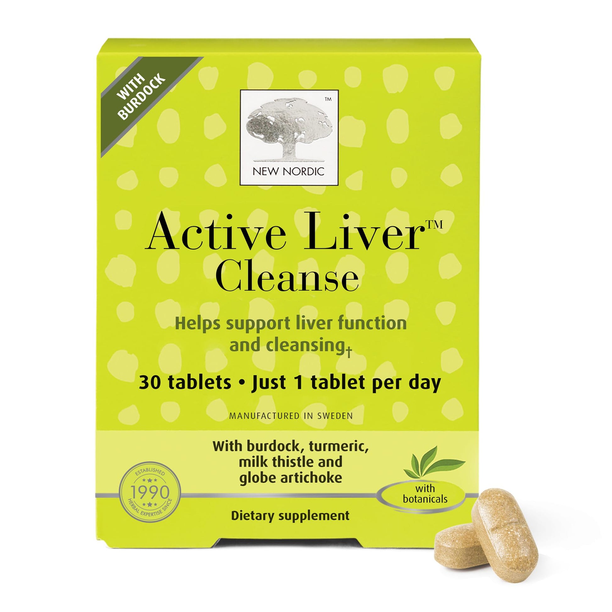 NEW NORDIC Active Liver Cleanse Herbal Supplement 30 Tablets