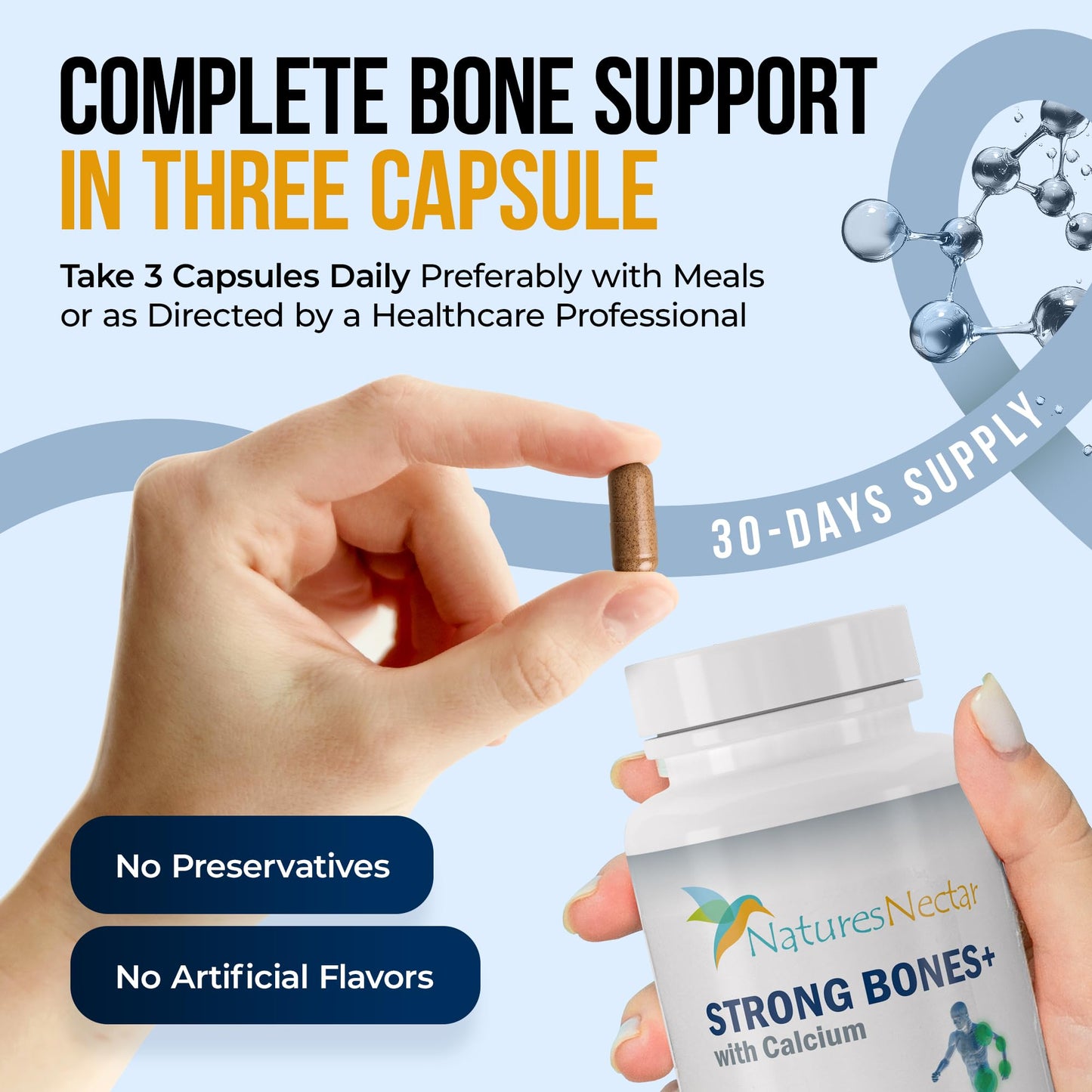Nature's Nectar Bone & Joint Supplements for Men & Women, Capsules, 90