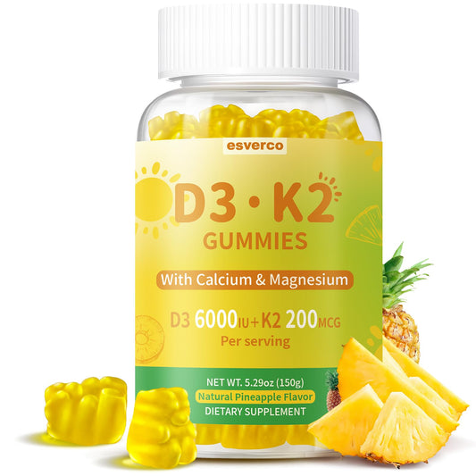 esverco Vitamin D3 K2 Gummies, 60 Count