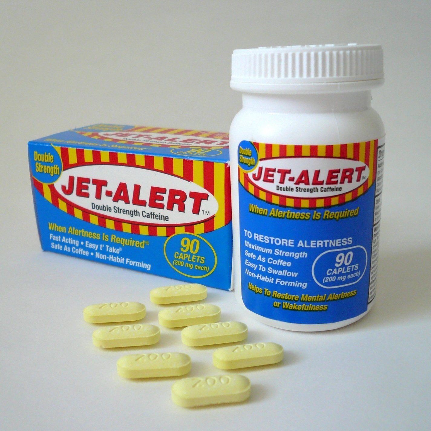 Jet-Alert Caffeine Tablets 200 mg, 90 Count
