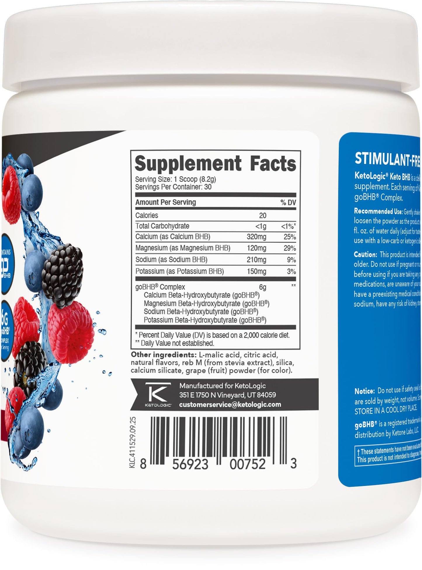 Ketologic Keto BHB Powder 8.8 oz