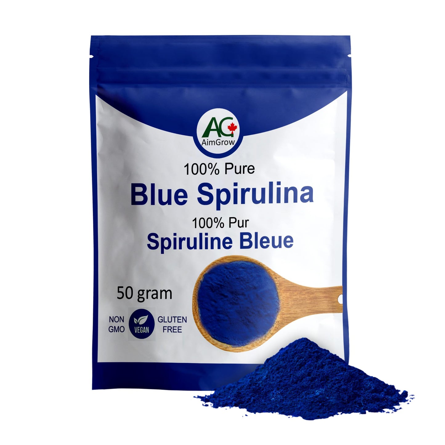 Aimgrow Blue Spirulina Powder, 50 Grams