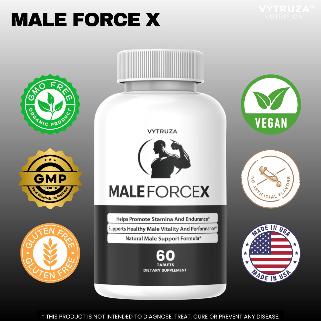 SuppNature MaleForce Pills for Men 60 Tablets
