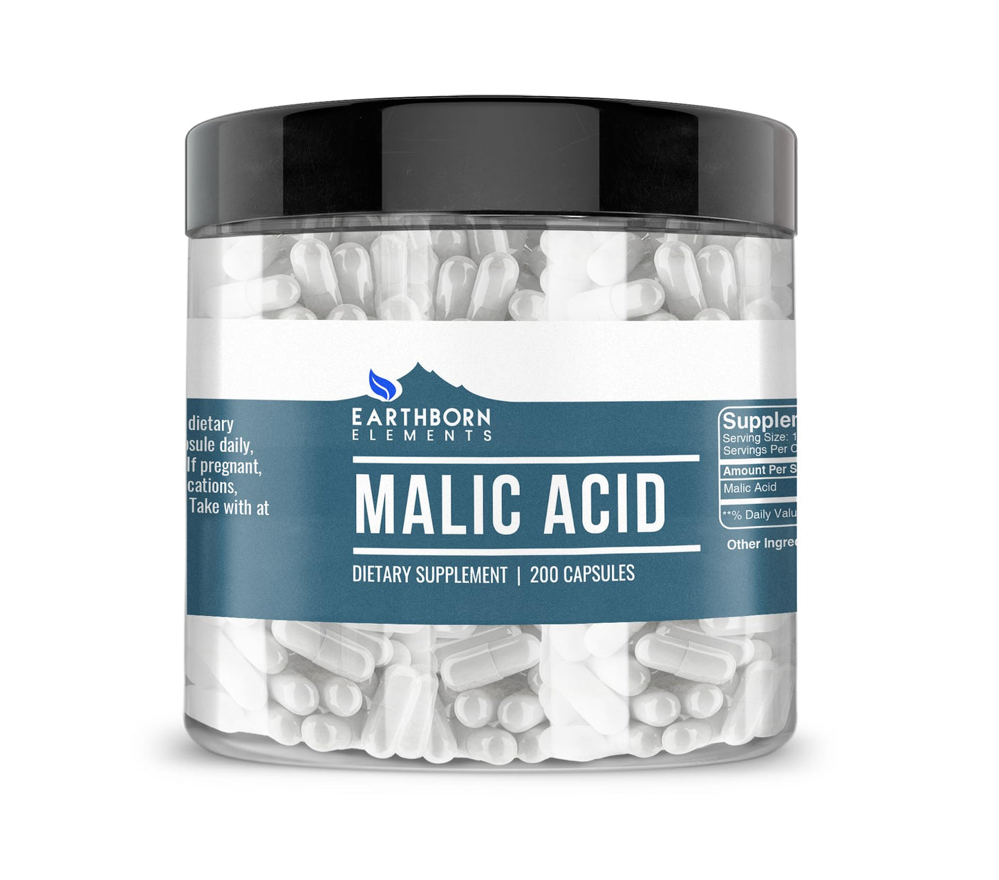 Earthborn Elements Malic Acid Capsules, 200 Capsules