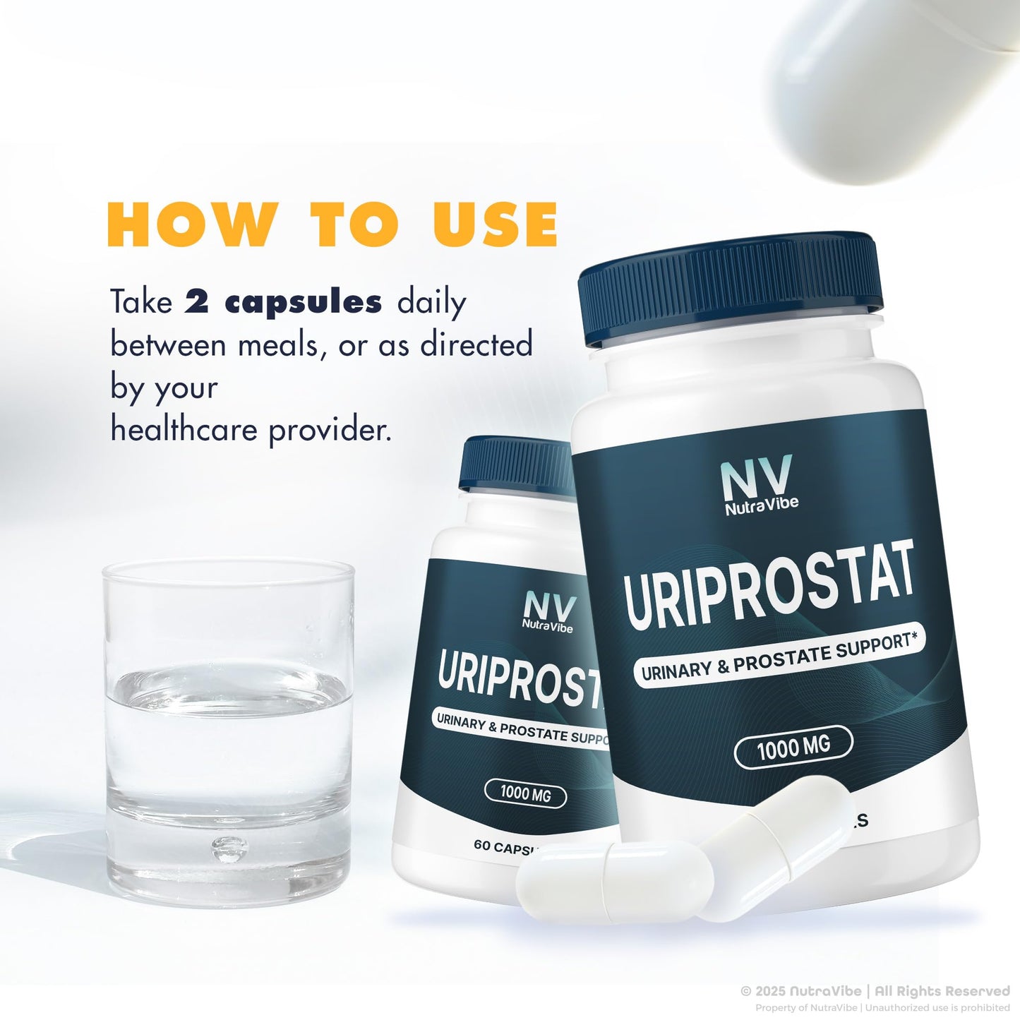 NutraVibe Uriprostat Prostate Support Capsule, 60 Capsules