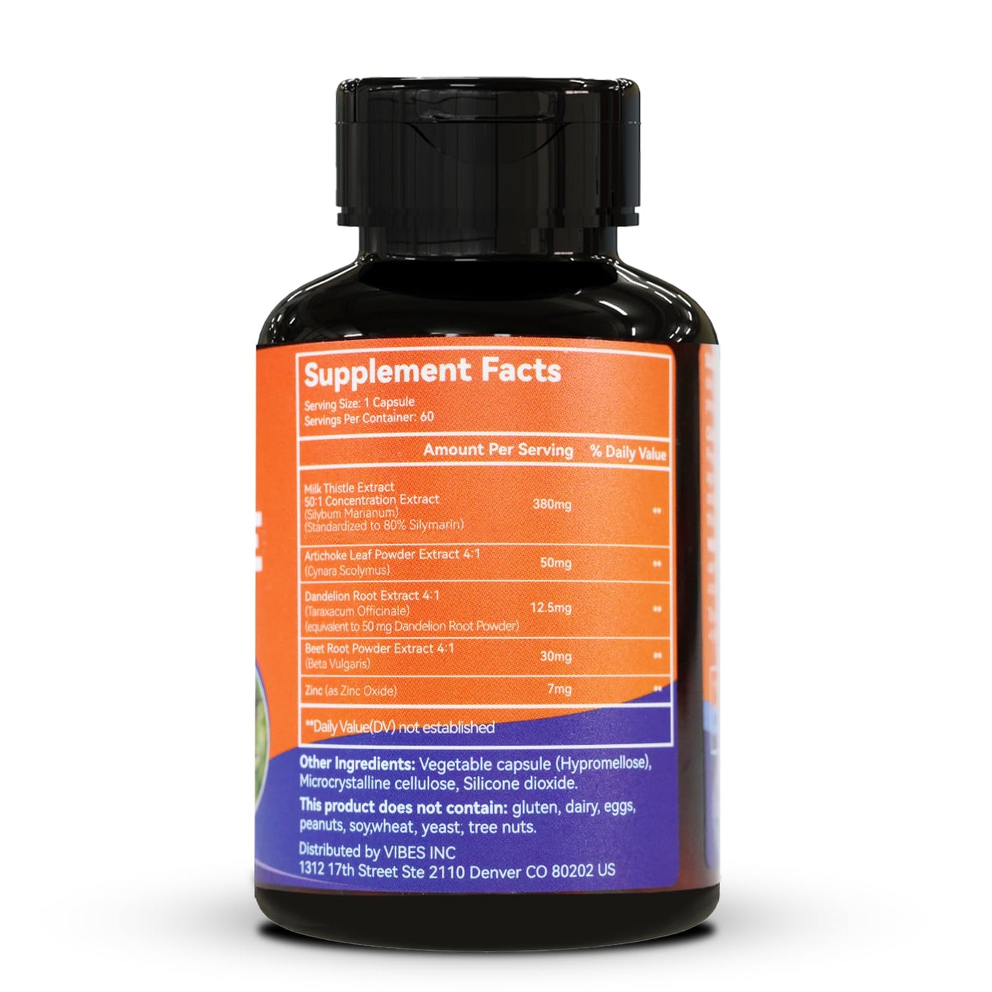 EAZGOO Milk Thistle Liver Support Supplement 60 Capsules