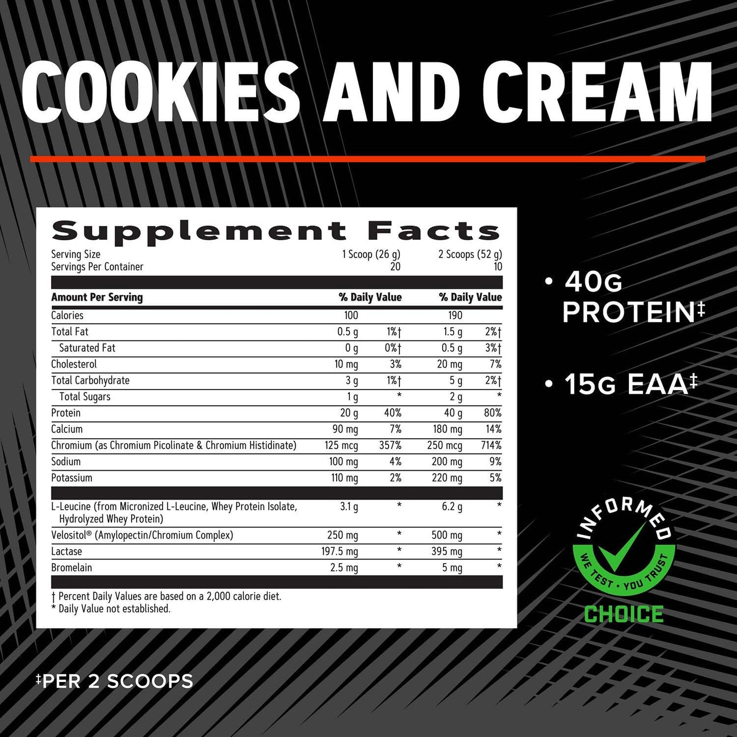GNC AMP Wheybolic Clinically Proven Protein Powder Cookies and Cream, 10 Servings