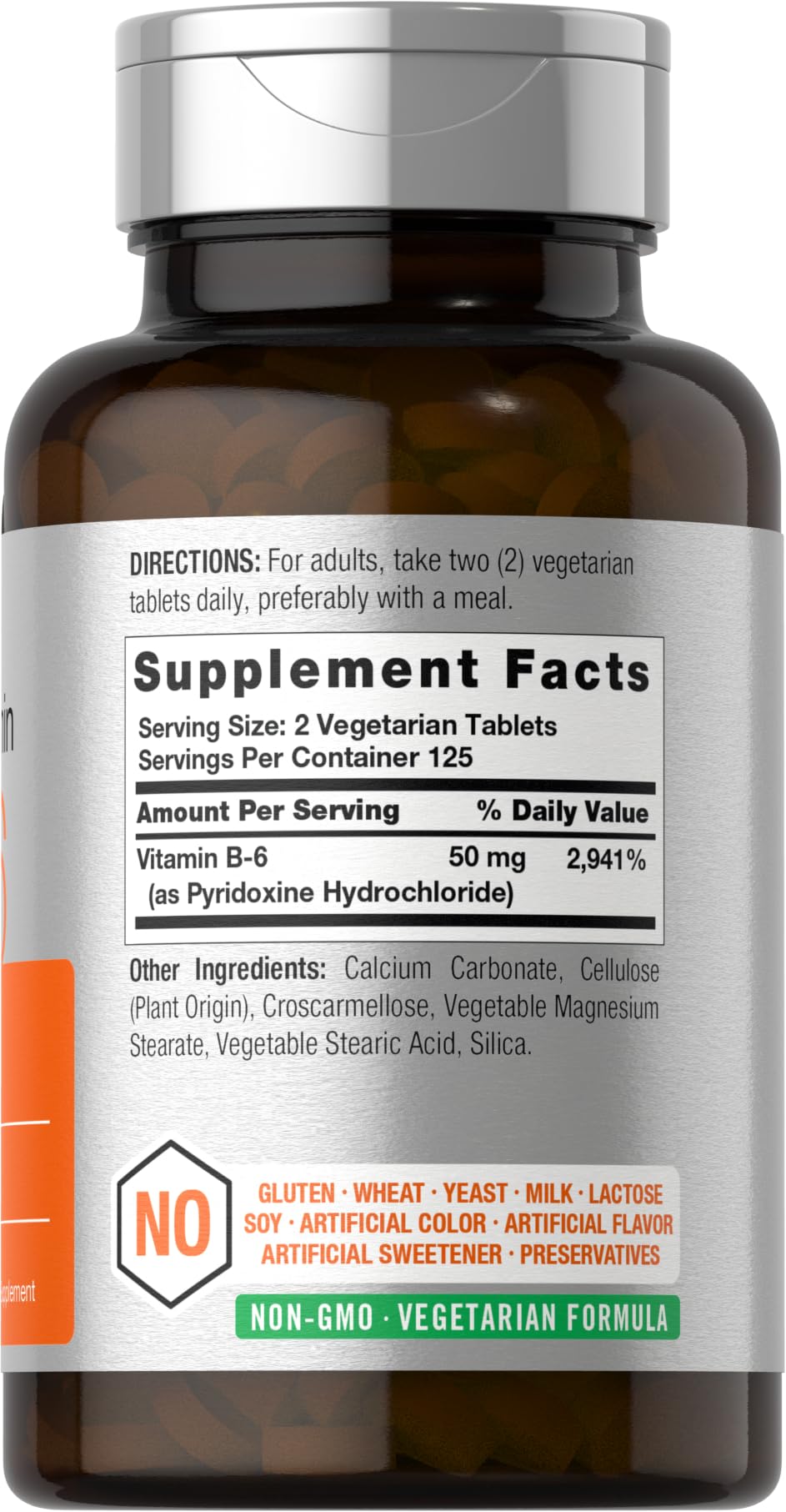 Horbäach Vitamin B6 50mg Tablet, 250 Tablets