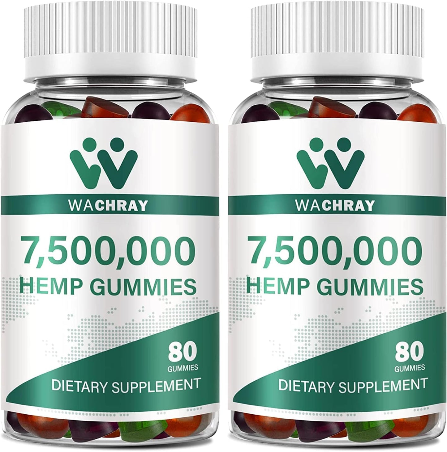 WACHRAY Hemp Gummies for Sleep, Anxiety & Pain Relief, Gummies, 160 Count