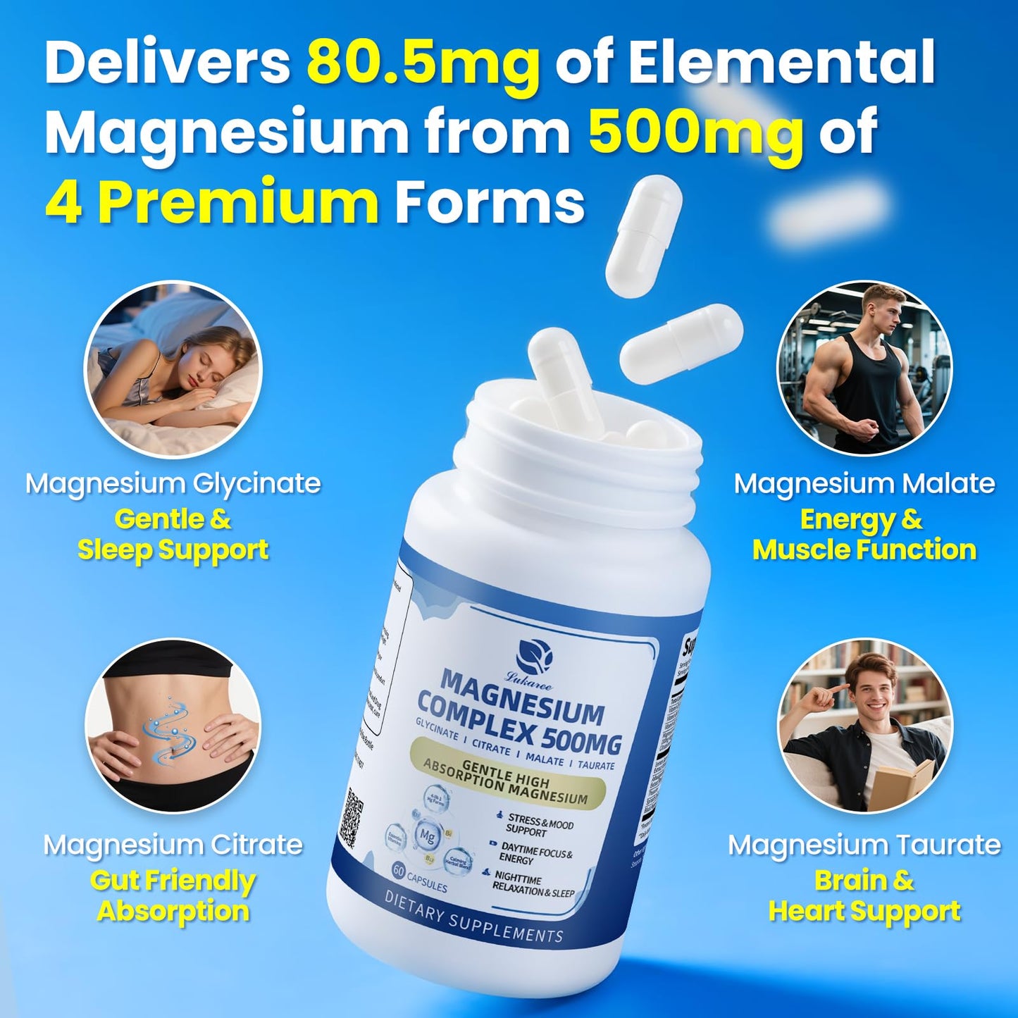 Lukaree Magnesium Complex Capsules 90 Count