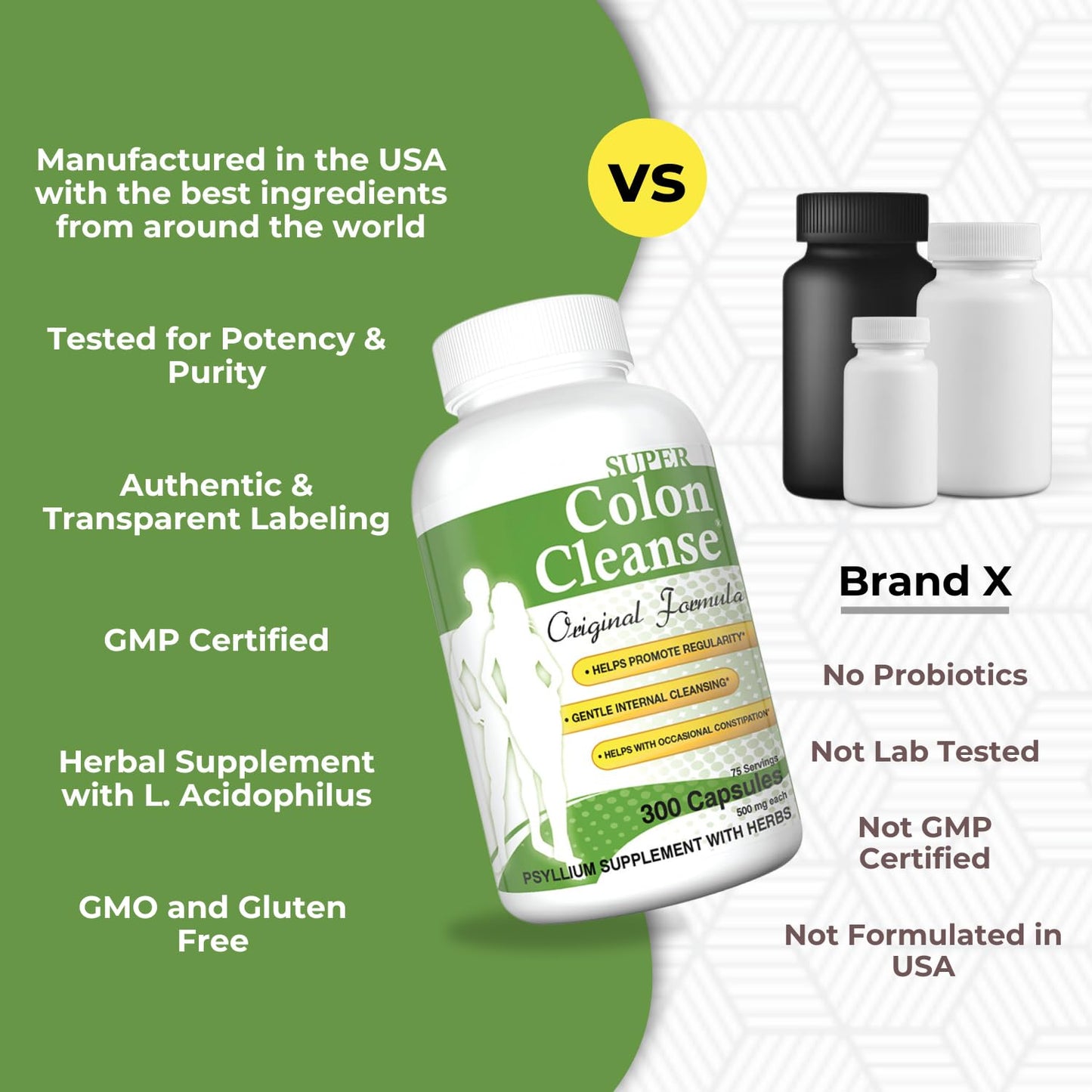 Health Plus Super Colon Cleanse Original Formula Capsules, 300