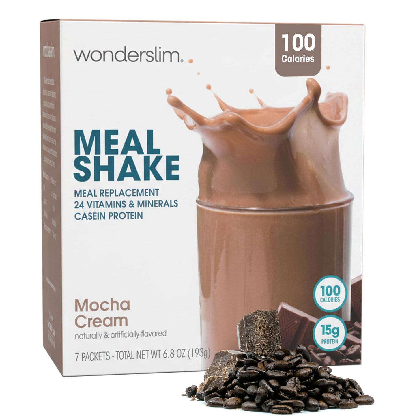WonderSlim Protein Meal Replacement Shake Powder, 6.8 Ounce