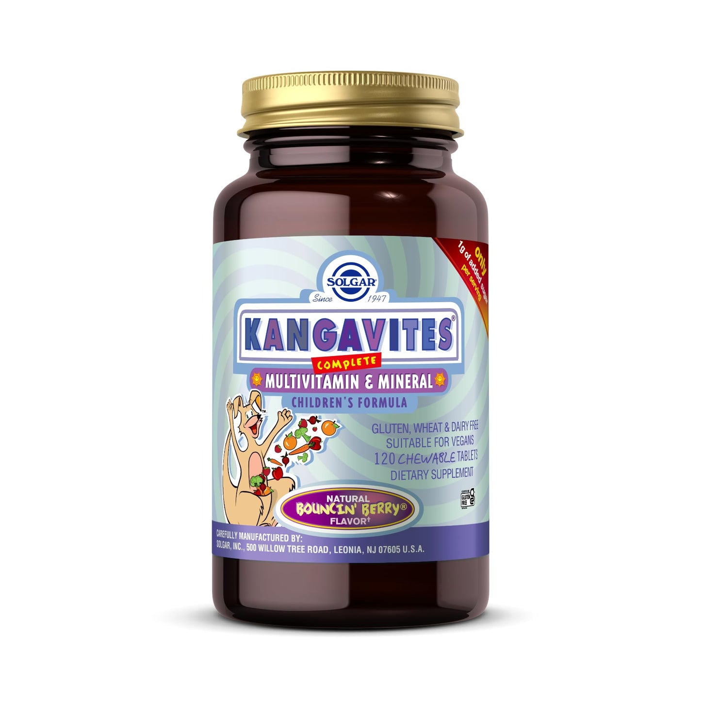 Solgar Kangavites Multivitamin and Mineral Chewable Tablets 120 Count