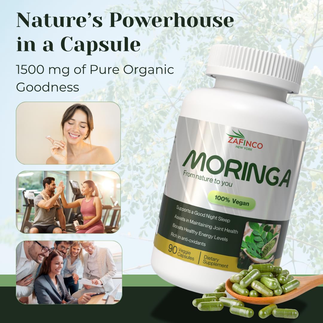 ZAFiNCO Moringa Capsule 1500 mg, 90 Capsules