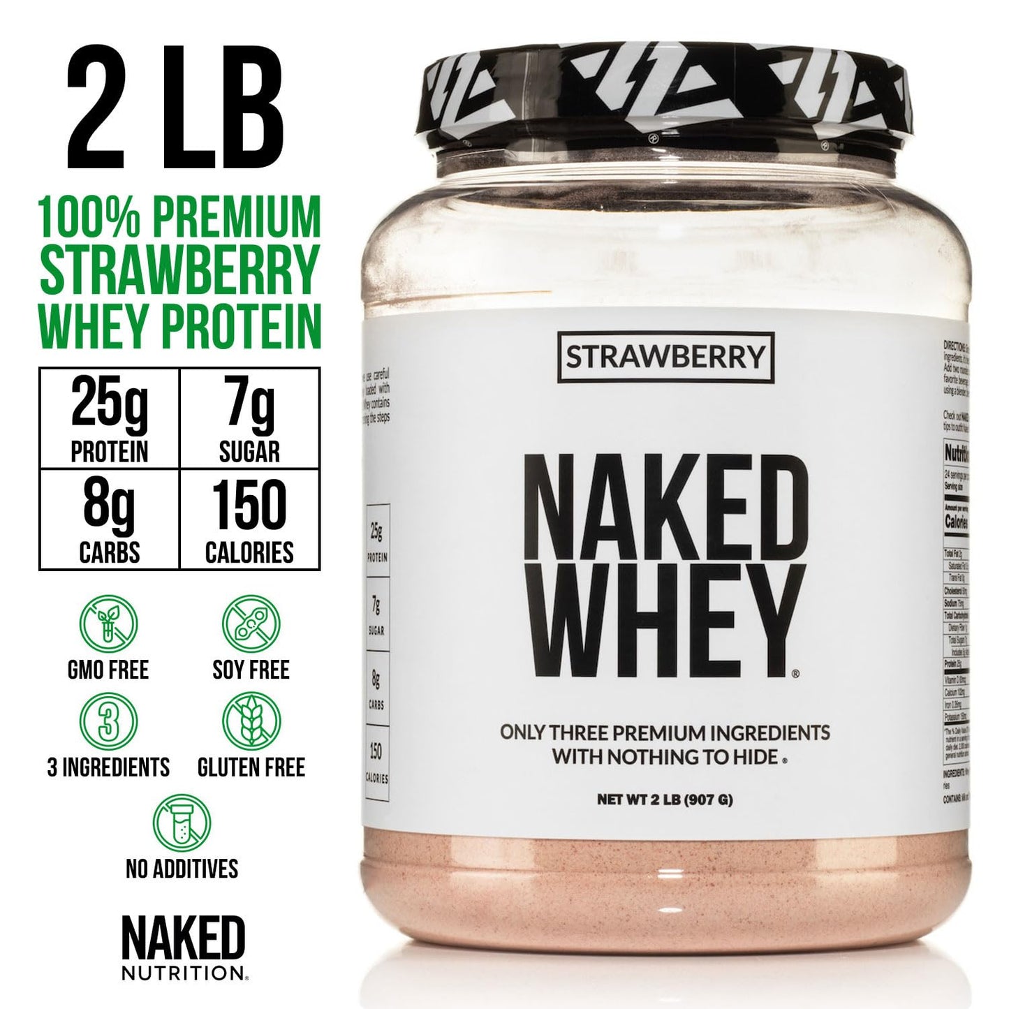 NAKED Strawberry Whey Protein Powder 32 Servings