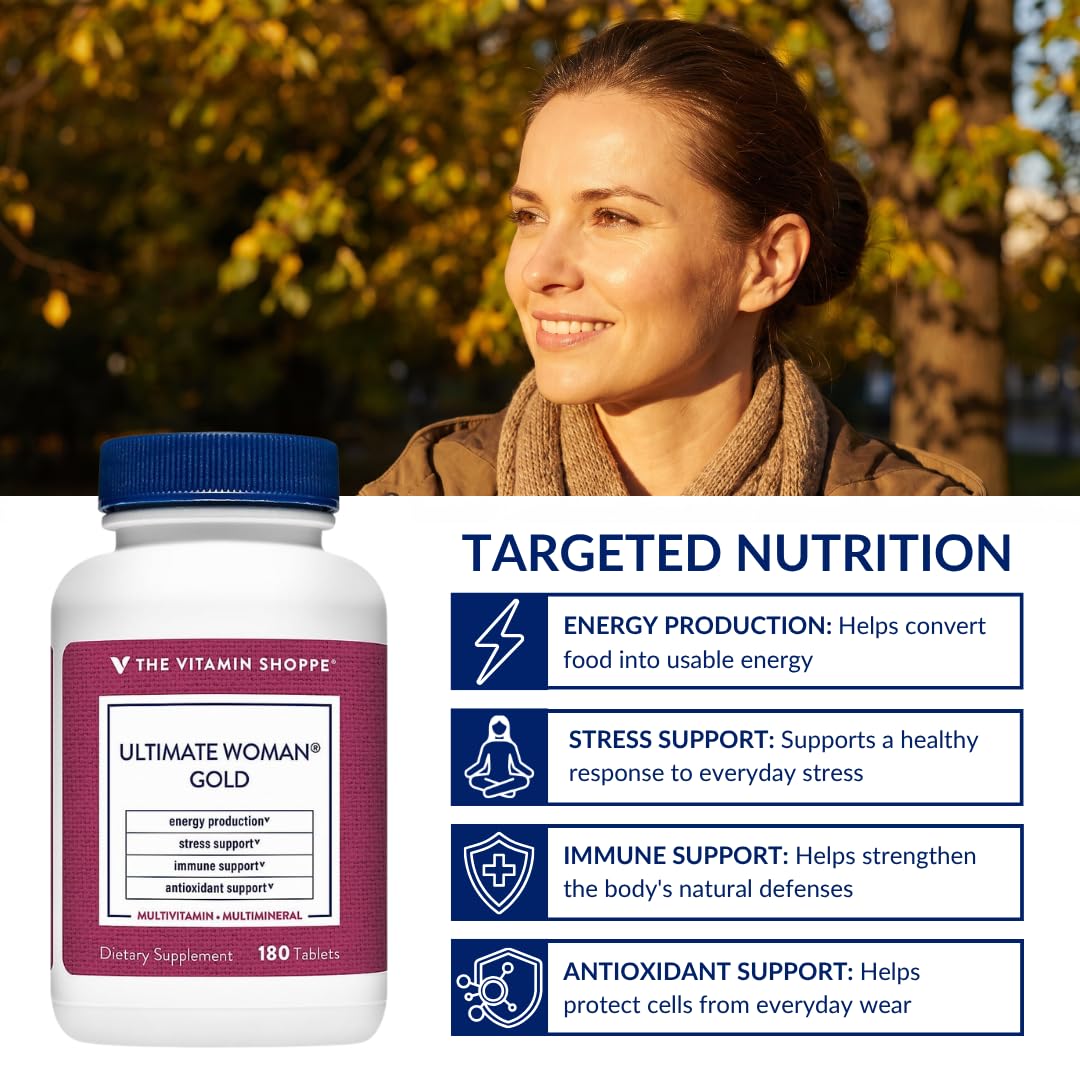 The Vitamin Shoppe Ultimate Woman's Gold Multivitamin, 180 Tablets