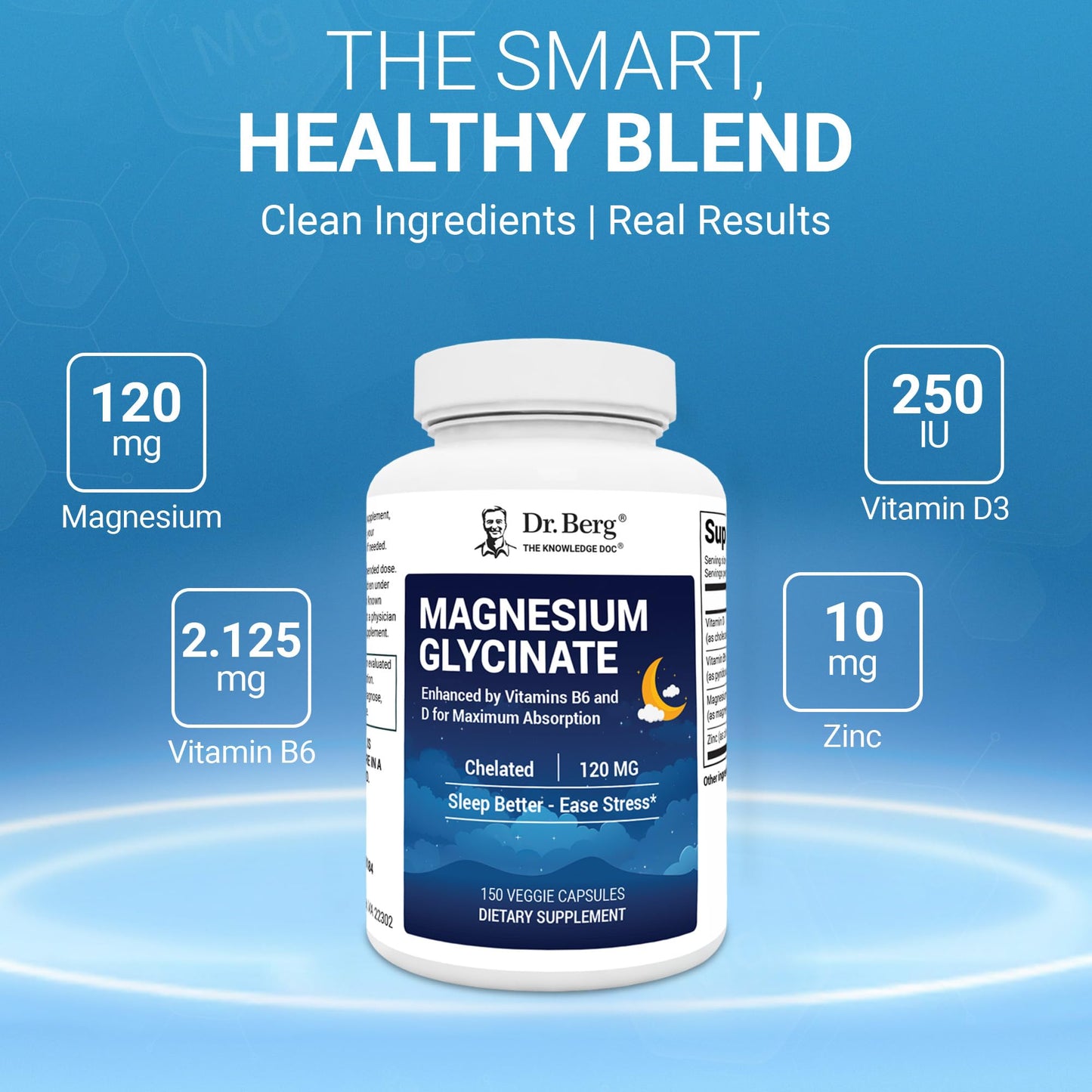 Dr. Berg Nutritionals Magnesium Glycinate Capsule, 150 Count