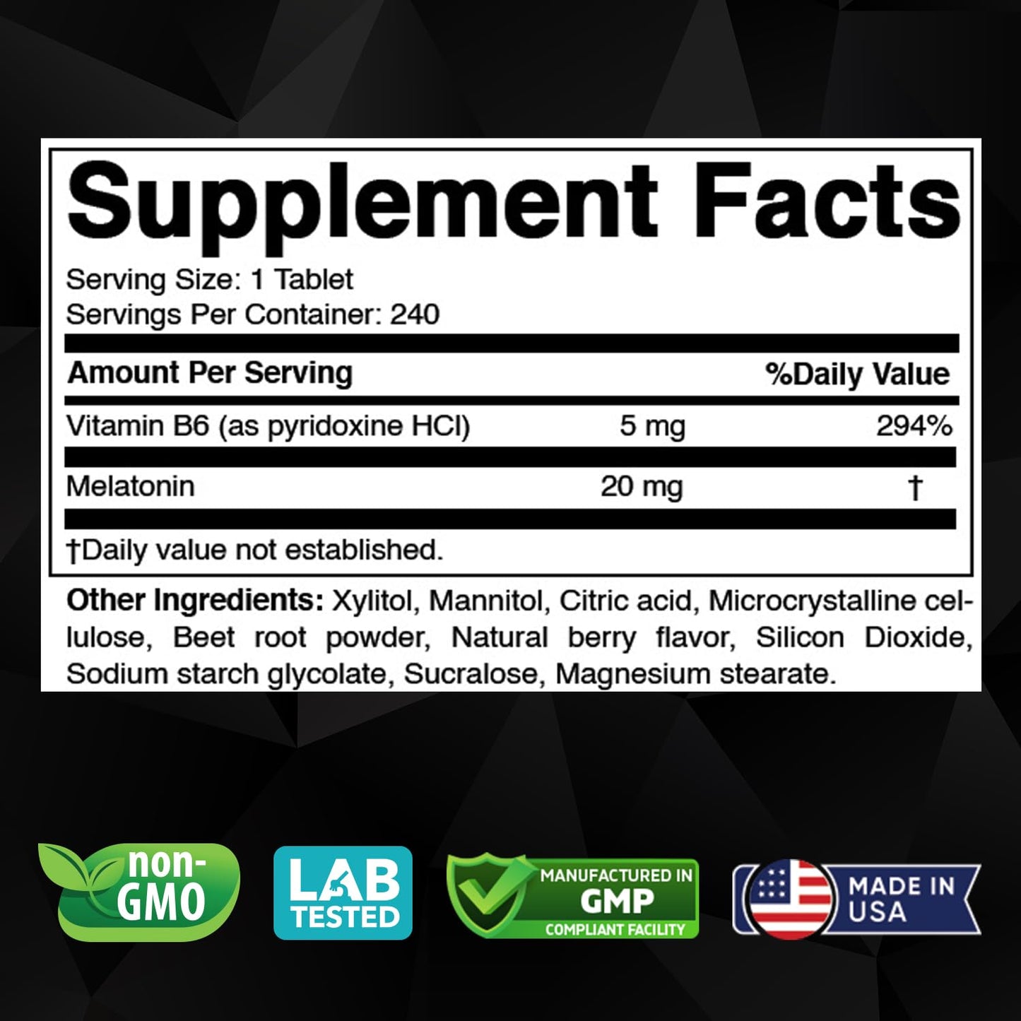 Vitabod Melatonin 20 mg Tablets 720