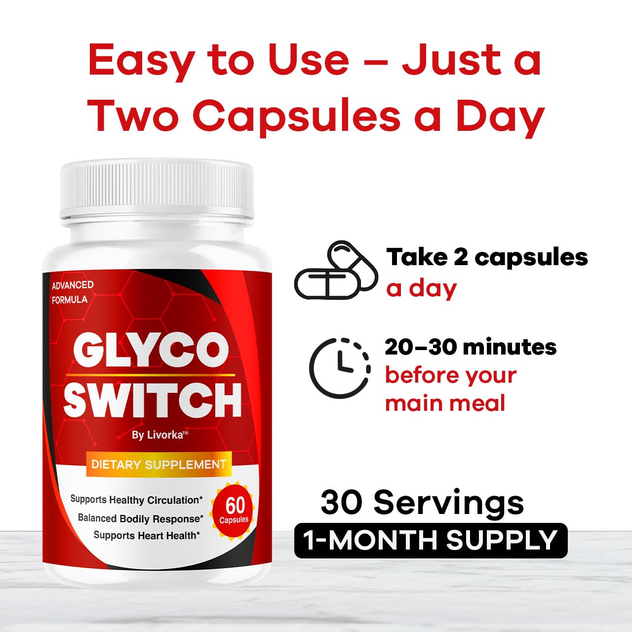 LIVORKA Glyco Switch Capsules, 180 Capsules